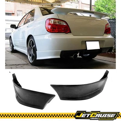 Fits 02-07 Subaru Impreza WRX STI JDM Style Rear Bumper Lip Side Corner Aprons - Image 1 of 4