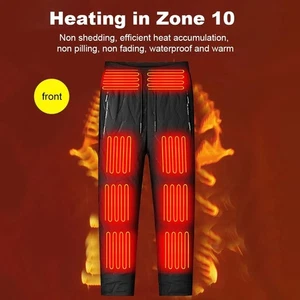 Winter Heated Pants 10 Heating Zone Women Men Heating Trouser Electric Thermal - Picture 1 of 8