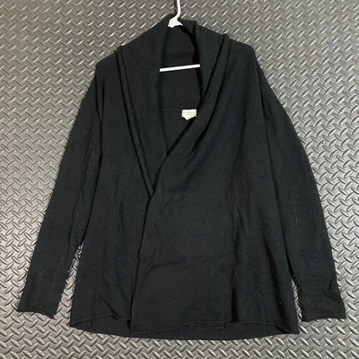 Cárdigan Club Monaco cachemir negro frente abierto manga larga para mujer talla XS Foto 1 de 4