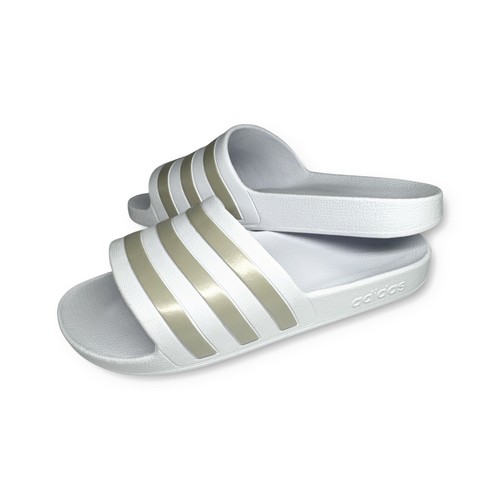 Adidas Adilette Aqua Slide Platinum bianche ciabatte da bagno sauna taglia 42