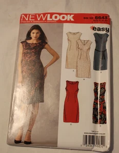 Sheath Dress Misses Size 10-22 New Look 6643 Sewing Pattern easy - Picture 1 of 6