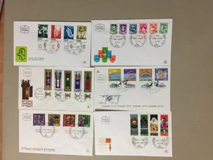 Six Israel fdc with 4,5,6 TAB stamps - Picture 1 of 1