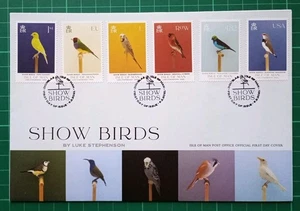 Isle of Man 2021 Show Birds By Luke Stephenson FDC - Picture 1 of 2