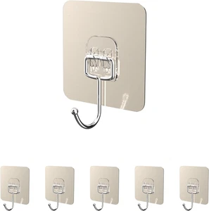 5 Stück selbstklebende Deckelhalter Haken für Kümmel Pfanne Wandhalterung ohne Nägel Aufhänger - Bild 1 von 12