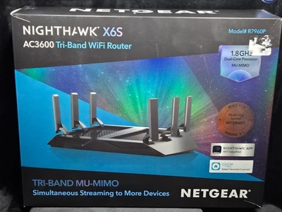 NETGEAR Nighthawk X6S AC3600 TriBand WiFi Router R7960P New Open Box - Image 1 of 4