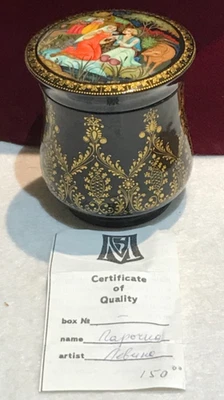 💚COA KHOLUI Auténtico LEVINA Estilo Original Caja de Laca Rusa Pareja Amorosa Foto 1 de 4