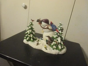 Lenox "The Bird Watch" 11" Skulptur Schneemann mit Vögeln & Geflügel + Echtheitszertifikat #21 - Bild 1 von 4