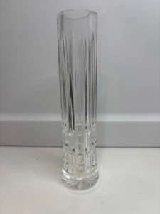 VINTAGE WATERFORD GIFTWARE Cut Crystal 7 in TALL Bud Vase MARKED - Picture 1 of 10