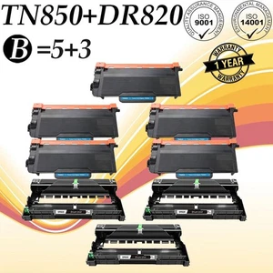 5 Stück TN850 Toner & 3 Stück DR820 Trommel für Brother MFC-L5800DW MFC-L5850DW MFC-L5900DW - Bild 1 von 7