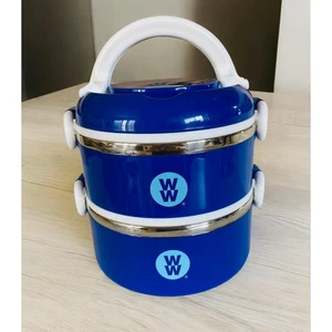 WW Weight Watchers Stackable Stainless Steel Lunch Snack Container Bento Box  - Picture 1 of 4