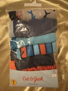 NWT Cat & Jack Boy's 7 Pack 100% Cotton Boxer Briefs Multi Color Size XS (4/5) - Picture 1 of 5