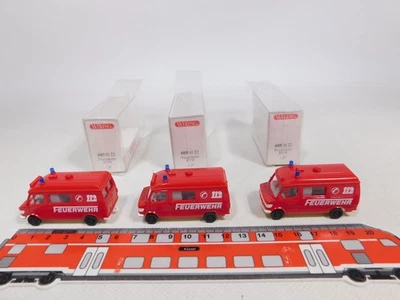 CZ380-0.5# 3X H0 1:87 605 01 22 RTW/Rescue Vehicle MB Fire Brigade/FW TOP+Box - Image 1 of 4