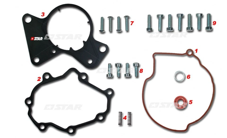 Dichtsatz VW Vakuumpumpe Tandempumpe 2.5 TDI T5 Transporter Multivan 070145209H - Bild 1 von 1