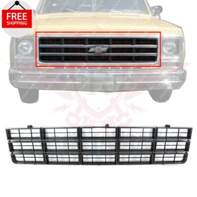 New Front Grille Silver Shell with Black Insert Fits 1977-1980 Chevrolet C10 K10 - Image 1 of 4