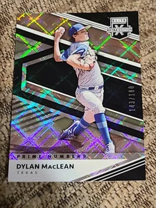 Dylan Maclean 2020 Elite Extra Edition Prime Numbers 143/180 #122 Rangers  - Picture 1 of 10