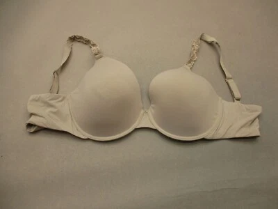 38D NATORI Womens Gray Lined Underwire Full Coverage Back Closure Demi Bra 6G - Image 1 of 4