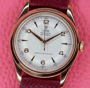 Tudor ref. 951 18k Rose Pink Gold 2-4-6-8-10-12 Dial - Picture 1 of 13