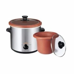 VITACLAY Rice/Slow Cooker 2 qt. Capacity Clay / Stainless Steel + Food Maker - Picture 1 of 2
