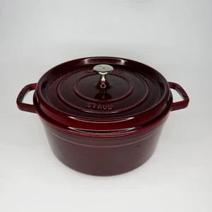 Staub La Cocotte - No 26 Enamel 4 Qt. Cast Iron Dutch Oven 10 1/4" - Grenadine - Picture 1 of 5
