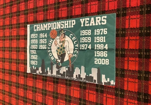 Brand New Boston Celtics flag 3 foot by 5 foot Cover