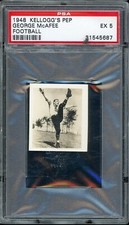 1948 Kellogg's Pep Football George Mcafee Football PSA 5
