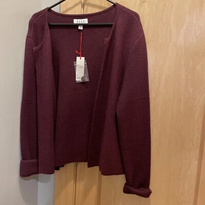 Lindo suéter Cardidan cranberry Elle Rayon mistura poli tamanho XXL US$ 60 varejo - Imagem 1 de 4