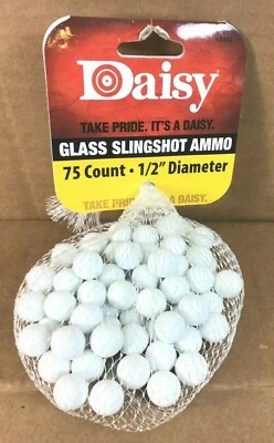 Munição de vidro Daisy Sling Shot 75 unidades 1/2 polegadas de diâmetro - Imagem 1 de 2