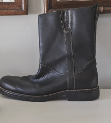 Hombre Cole Haan Pull-on Impermeable Cuero Negro Hombre Talla Bota 13M Foto 1 de 4