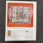 1966 Frigidaire Gemini 19 Refrigerator space age women photo vintage print Ad