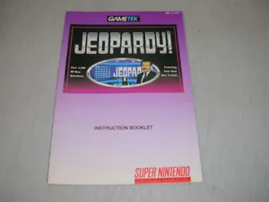 Jeopardy (Super Nintendo SNES) Original Bedienungsanleitung - Bild 1 von 2