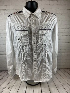 Camisa occidental Smash para hombre perla a presión talla mediana - Imagen 1 de 7