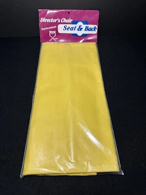 Nuevo asiento y respaldo amarillo de colección de lona y palos de asiento de repuesto para silla de director - Imagen 1 de 4