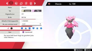 Shiny Diancie Pokemon Schwert Schild 6DV! + Meisterball - Picture 1 of 6