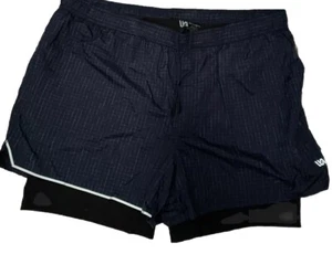 Pantalones Cortos VRST Para Mujer XXL Azul Marino y Gris Rayas Pantalones Cortos para Correr Negros Forro de Bicicleta Nuevos - Imagen 1 de 7