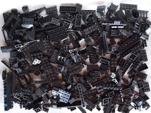 Lot #6- 300 All Black LEGO Bricks, Plates, and Specialty Parts - Picture 1 of 3