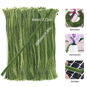 200x Pipe Cleaners Plush Chenille Stem 30cm Kids Educational Toy Twist Sticks - Picture 1 of 7