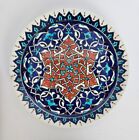 Vintage Altin Gini Turkish Artisan Plate Wall Art Floral Painted Handmade Signed