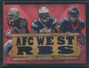 2012 Triple Threads Darren McFadden Knowshon Moreno Ryan Mathews Patch Relic /36 - Picture 1 of 2
