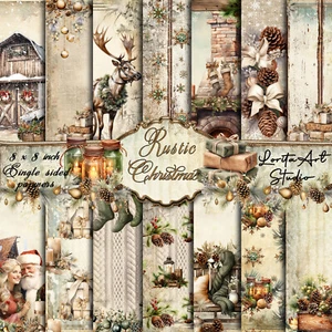 Rustic Christmas, Xmas paper pads, Christmas Scrapbook paper , Xmas scrapbook - Picture 1 of 8