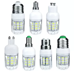 7W LED Corn Bulb Light G9 B22 E27 E12 E26 E14 5730 SMD Lamp Cool Warm White - Picture 1 of 11