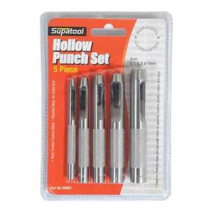 Kincrome SUPATOOL HOLLOW PUNCH SET 5 Pcs Combination Set Knurled Grips AUS Brand - Picture 1 of 1
