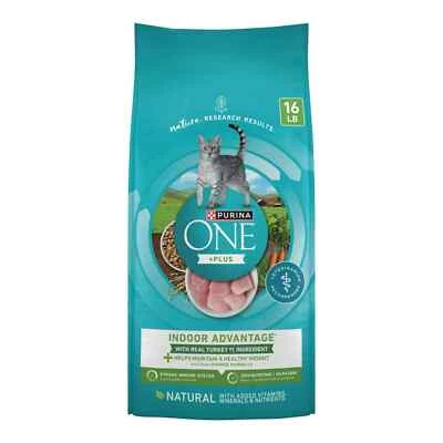 Purina ONE Plus, ventaja interior, comida seca para gatos, pavo, bolsa de 22 lb Foto 1 de 4
