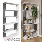 Vicco Divider Bookcase Cupboard Office shelf 5 compartments white anthracite