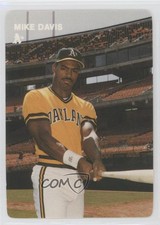 1984 Mother's Cookies Oakland Athletics Stadium Giveaway Mike Davis #5