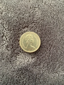 1983 QUEEN ELIZABETH II ONE POUND COIN RARE proof (up side down Writing On Edge) - Picture 1 of 2