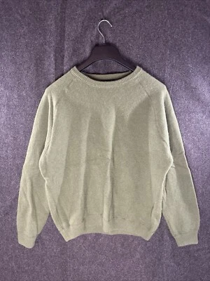 Lands' End Men's Fine Gauge Cashmere Sweater In Green Size XL Cozy Sweatshirt - Image 1 of 4