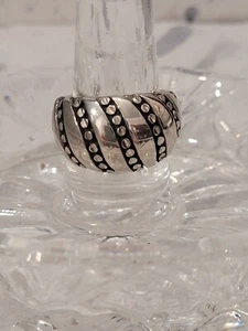 🌿Kabana Sterling Silver Art Deco Dome Style Ring ~ Sz6 ~ Unisex Style ~ - Bild 1 von 9
