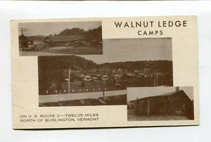 Vintage Postcard WALNUT LEDGE CAMPS Milton VT 12 cabins 1936 multi-view - Picture 1 of 2