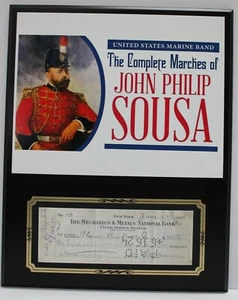 Reproducción firmada de Joe Phillip Souza exhibición a cuadros - Imagen 1 de 3