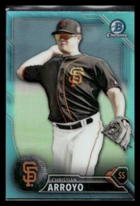 2016 Bowman Draft #BDC-126 Christian Arroyo Chrome Sky Blue Refractor Giants - Picture 1 of 2